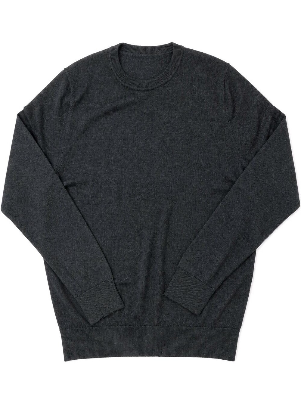 Nordstrom Black Merino Wool Crewneck Women's Sweater Sz Medium